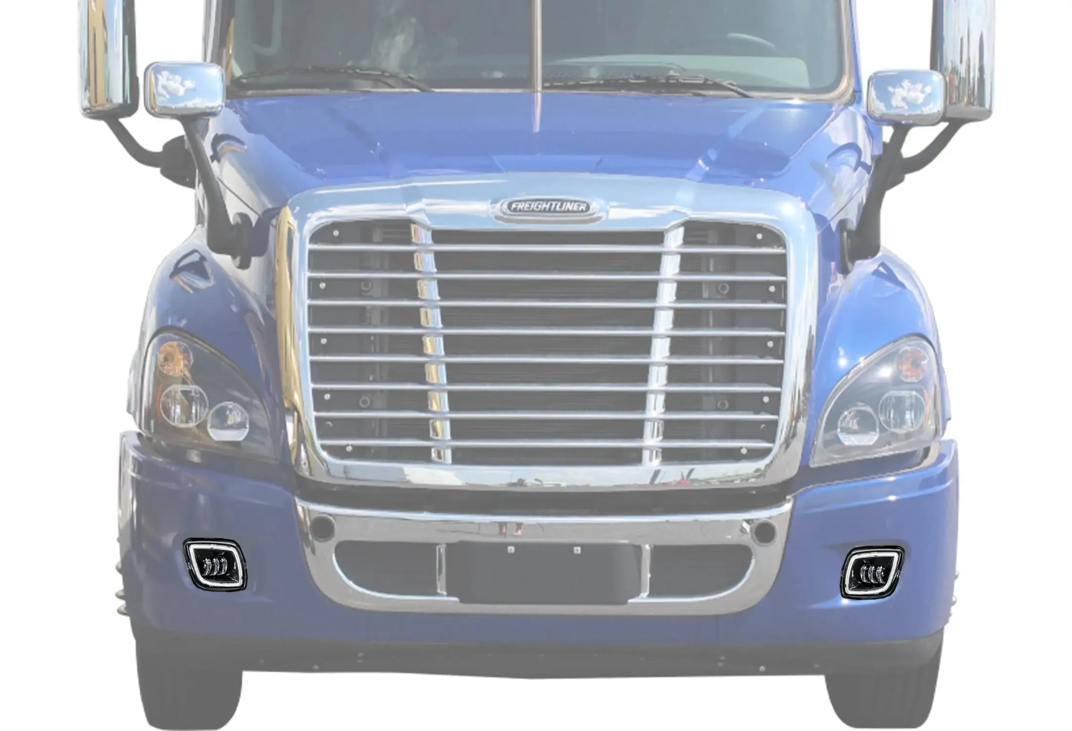 LED Fog Lights Black Set Freightliner Cascadia 125 113 2008-2017