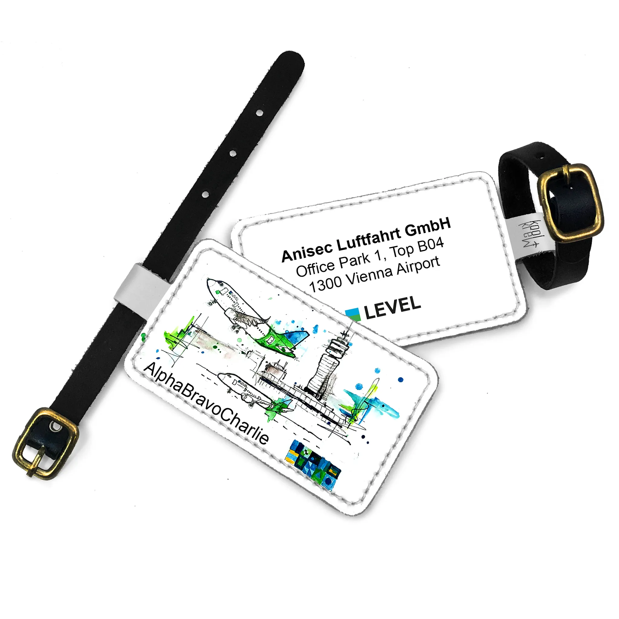 Level Airlines Cartoon Luggage TAG