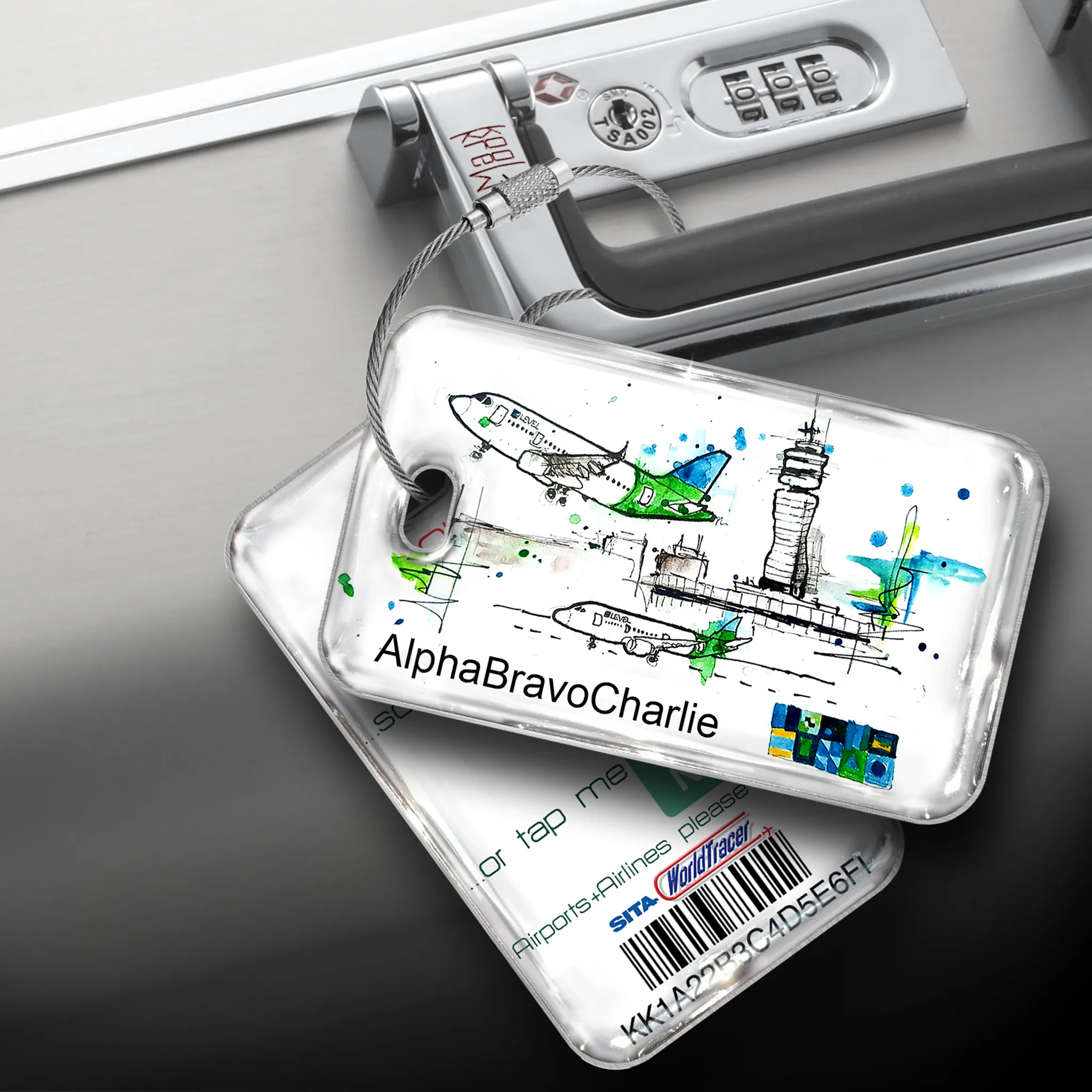 Level Airlines Cartoon Luggage TAG