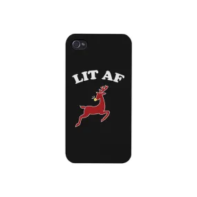 Lit Af Black Phone Case