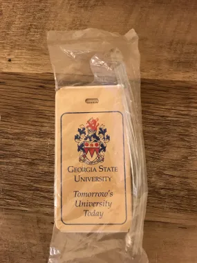 <€€* Vintage NEW Pair/Set-2 Georgia State University Atlanta Luggage Tags Collectible Sealed