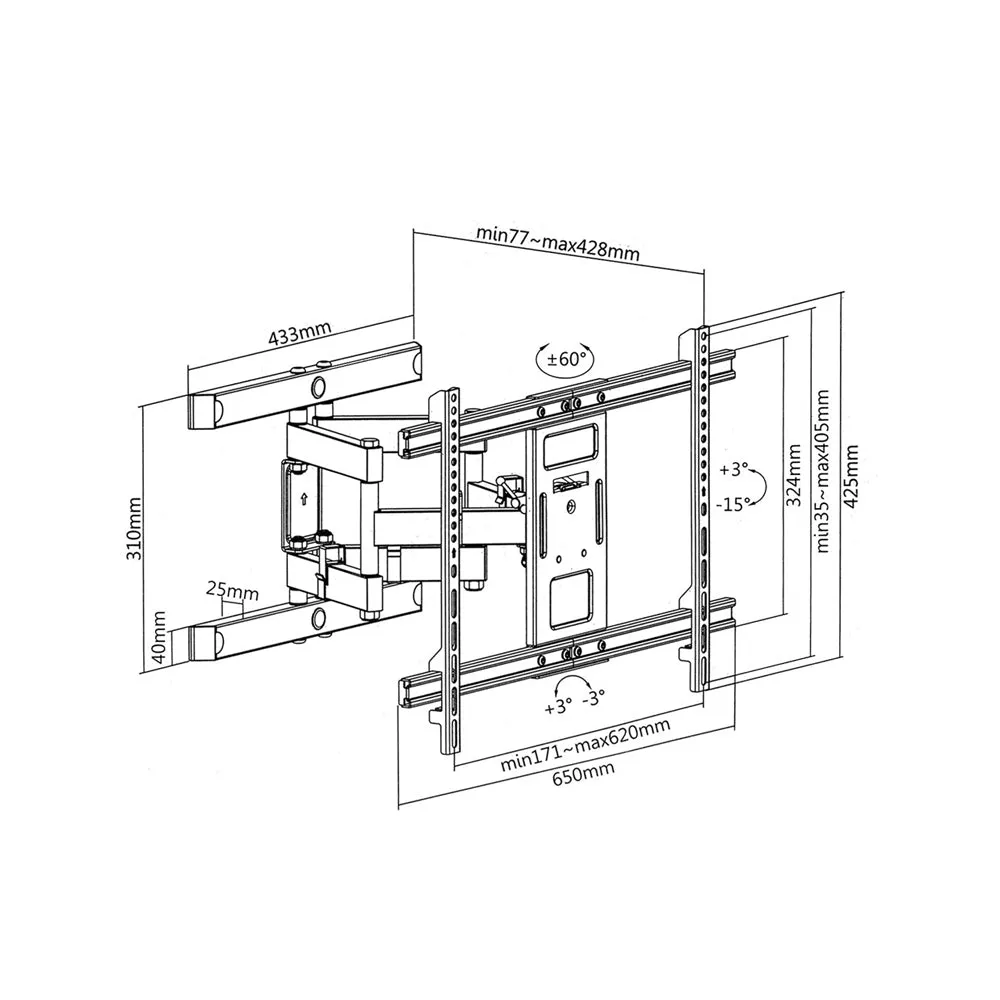 Maclean Wall Mount MC-881 80''