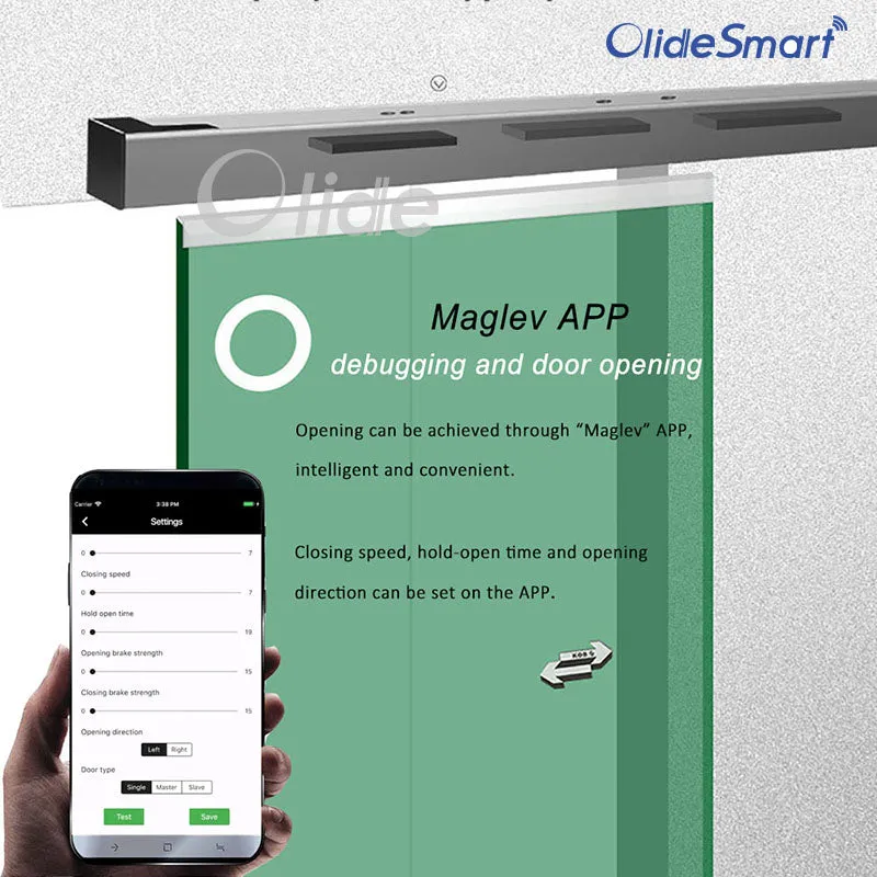 Magnetic Drive Automatic Sliding Door Opener Phone APP Debugging