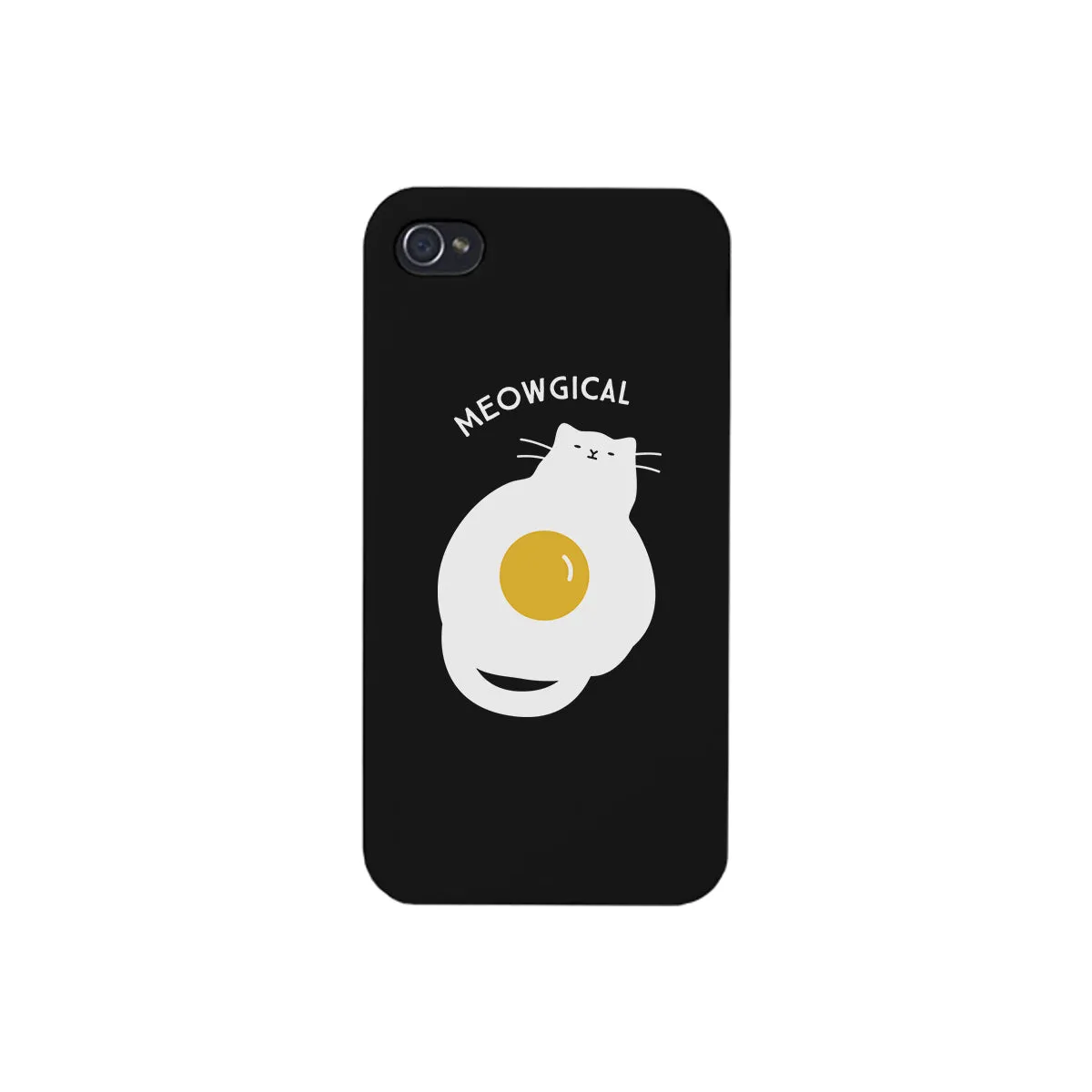 Meowgical Cat And Fried Egg Black Phone Case