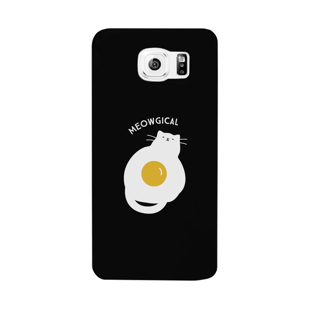 Meowgical Cat And Fried Egg Black Phone Case