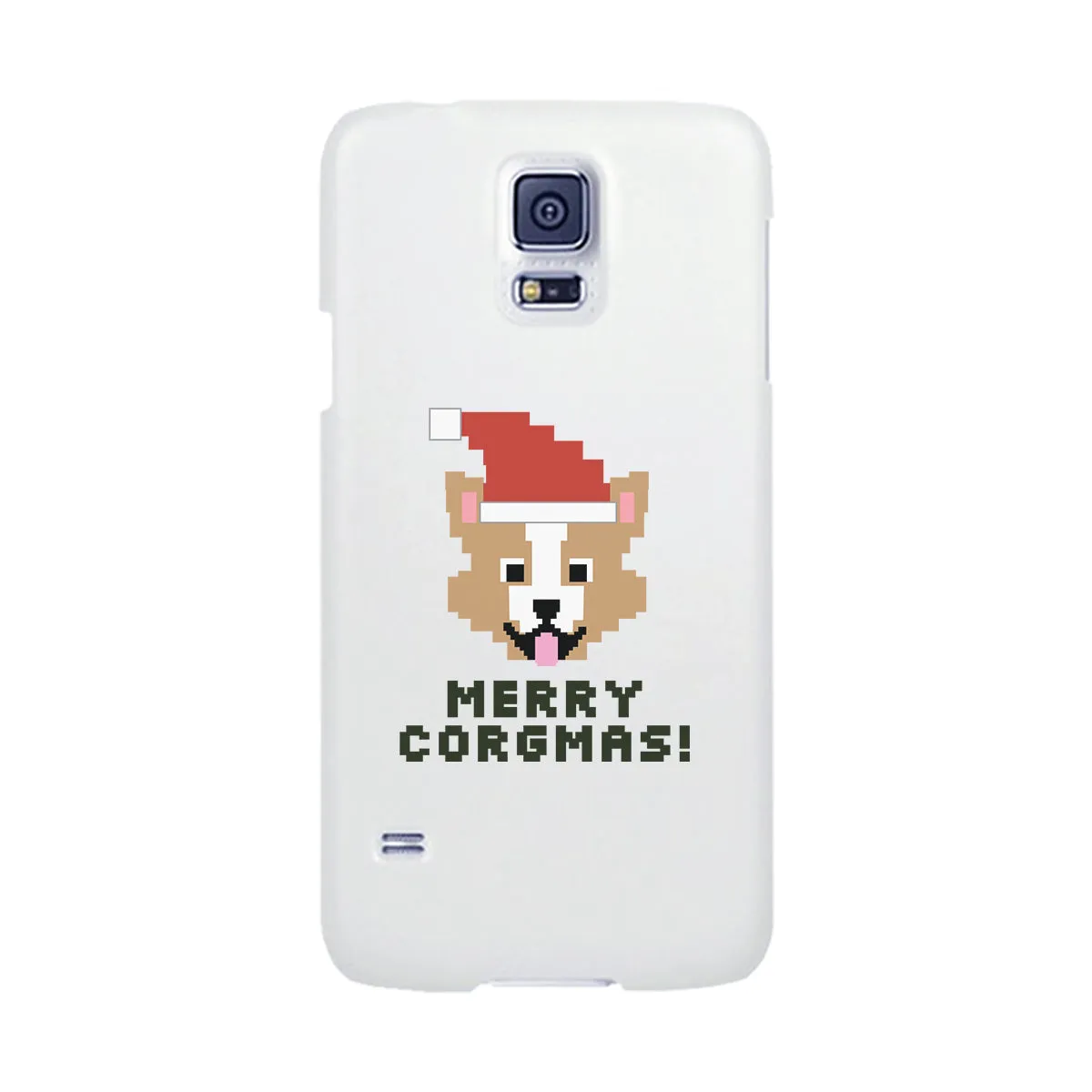 Merry Corgmas Corgi White Phone Case