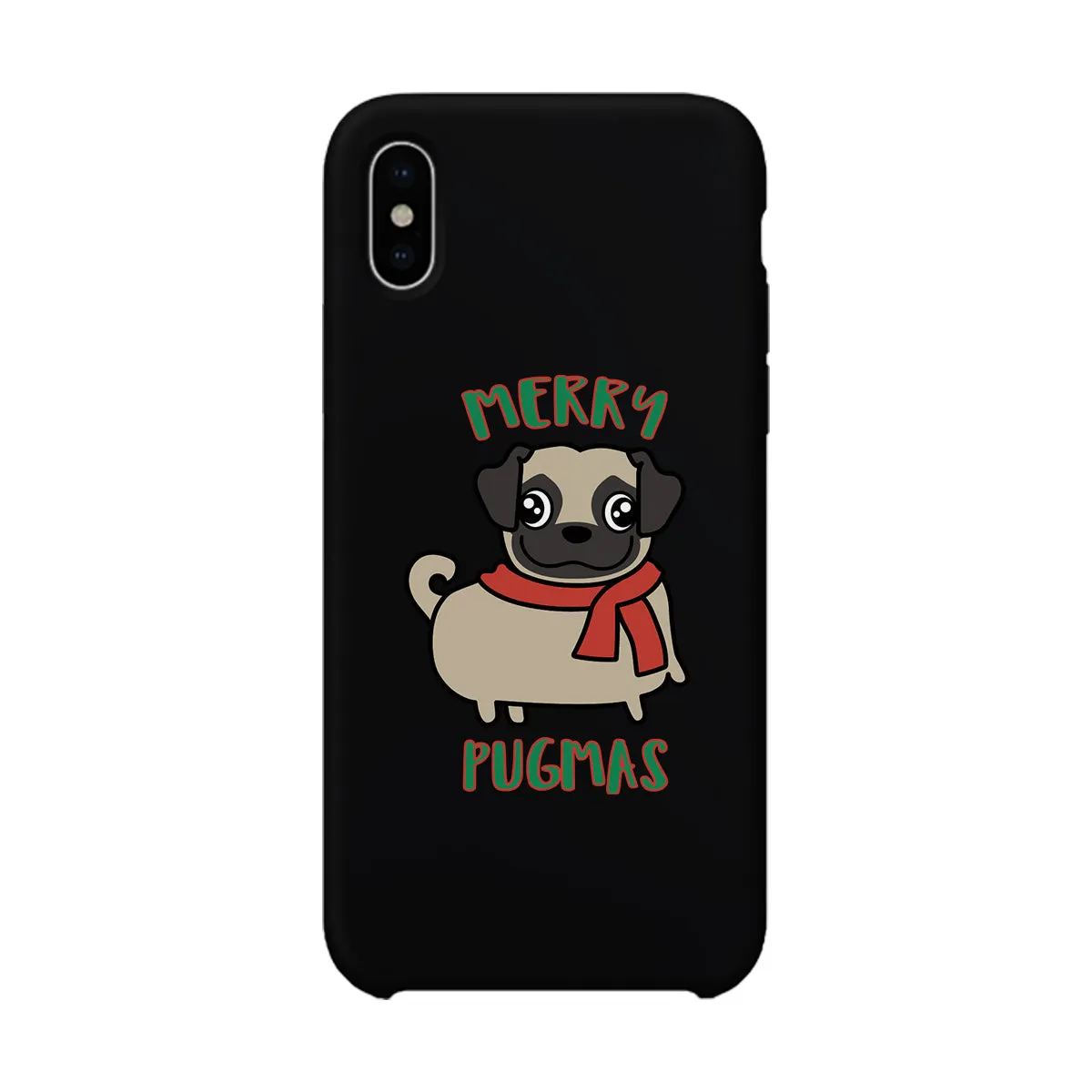 Merry Pugmas Pug Black Phone Case