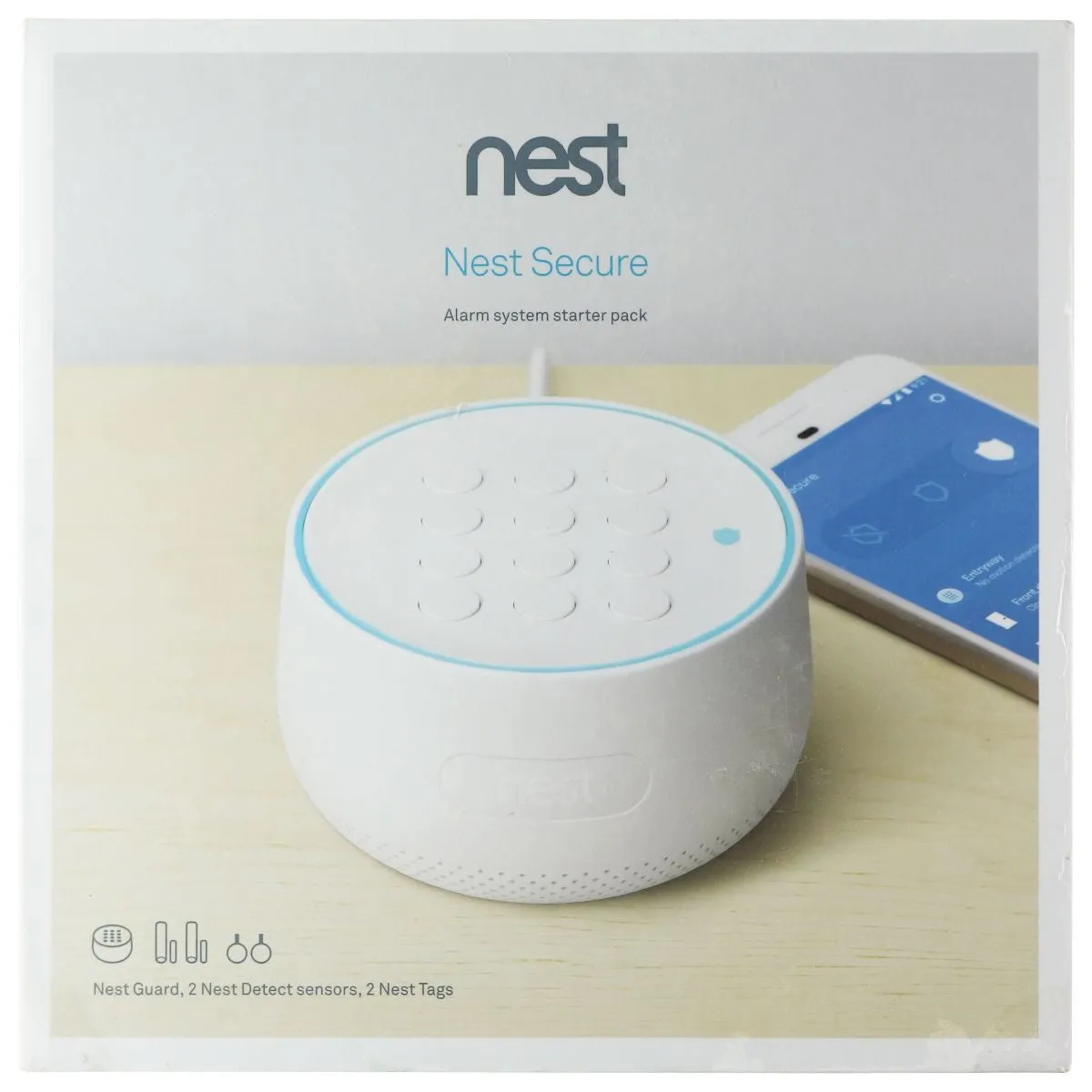 Nest - Secure Alarm System with 2 Detect Sensors - White (H1500ES)