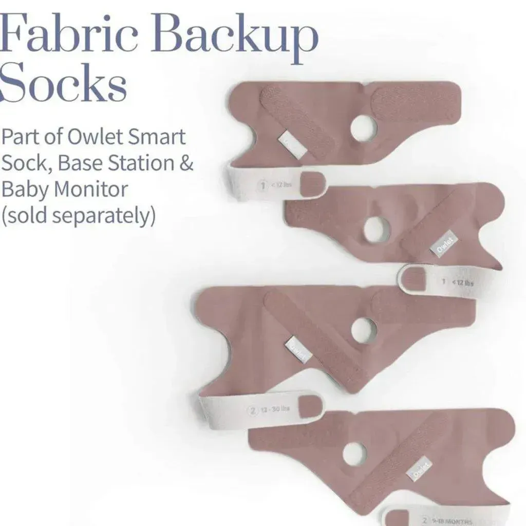 NEW Owlet Extra Fabric Socks Four Socks Dusty Rose