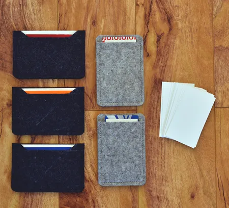 Old Calgary Organic Wool Oxford Card Sleeve Wallet - Graphite