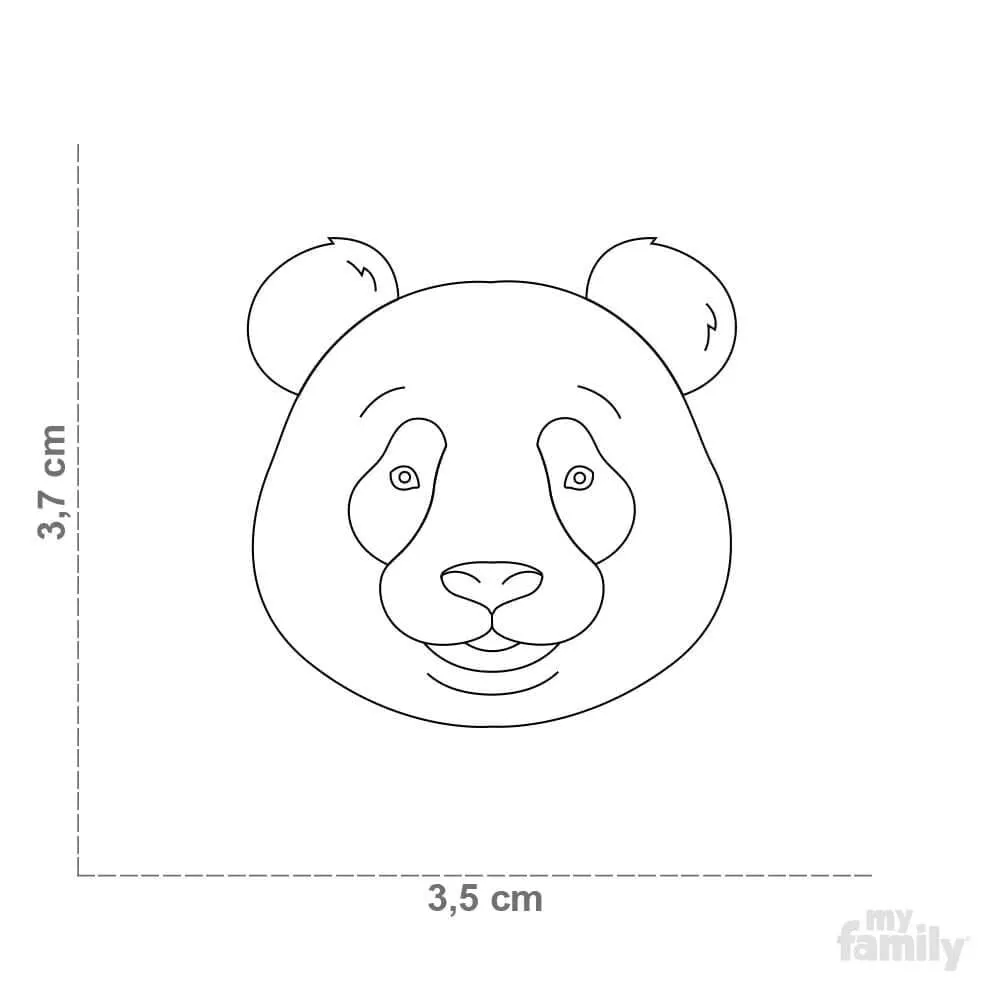 Panda Wild Animal Jungle Theme Name ID Tag
