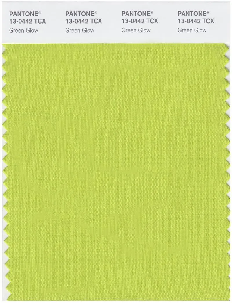 Pantone Smart 13-0442 TCX Color Swatch Card | Green Glow