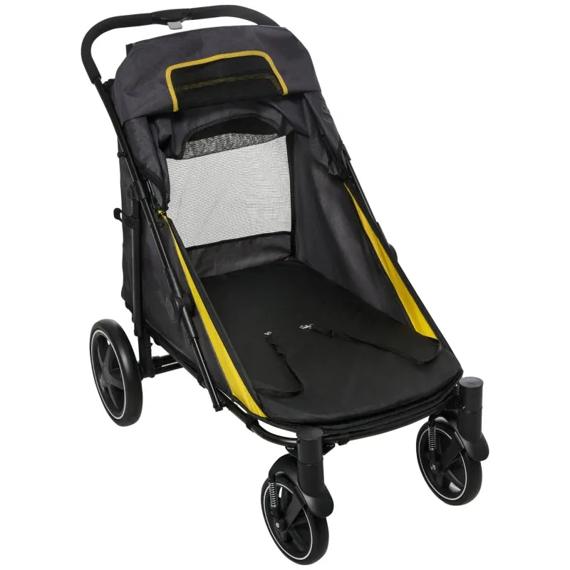 PawHut Foldable Dog Push Chair - Grey