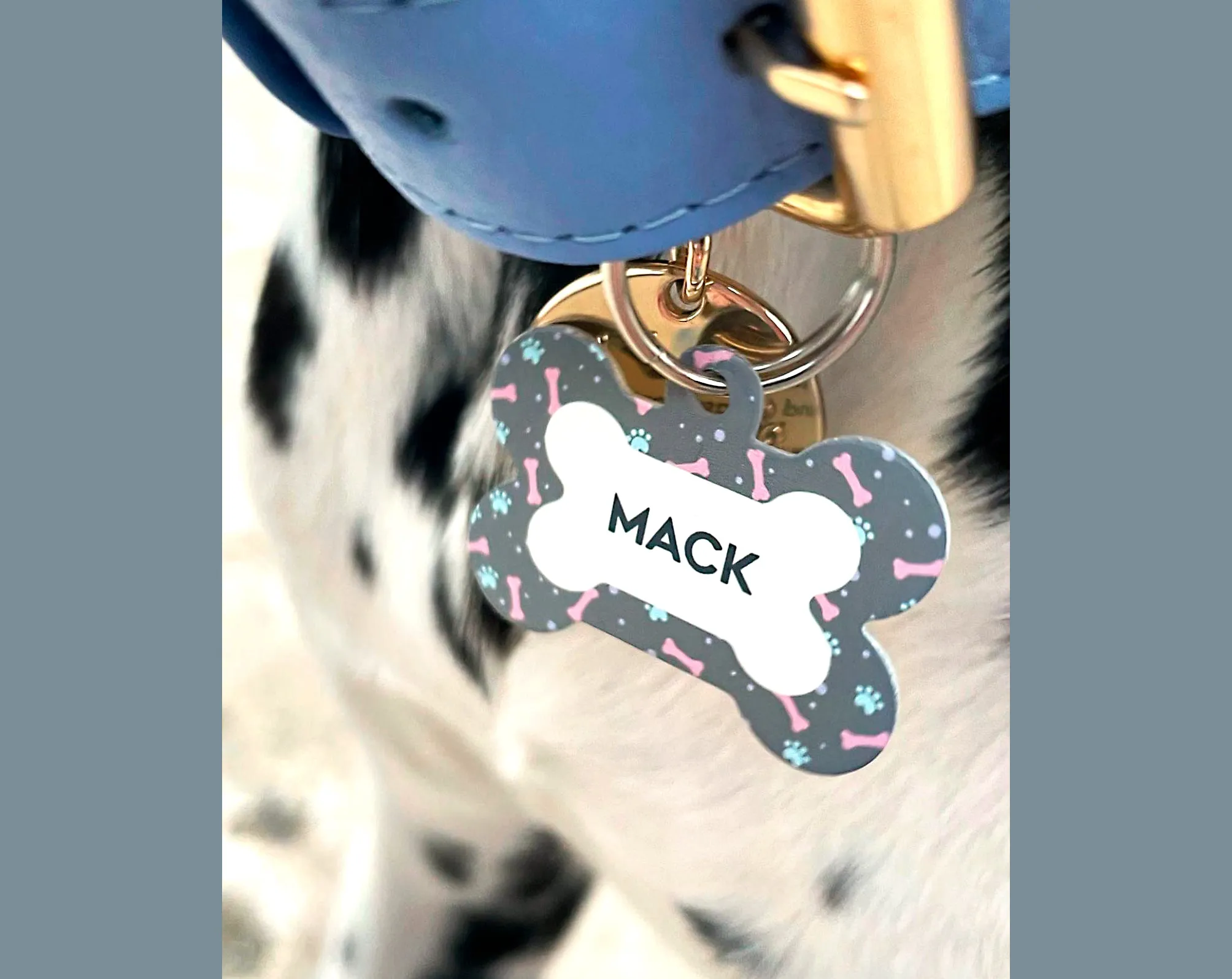 Personalised Marble Pet Name ID Tag