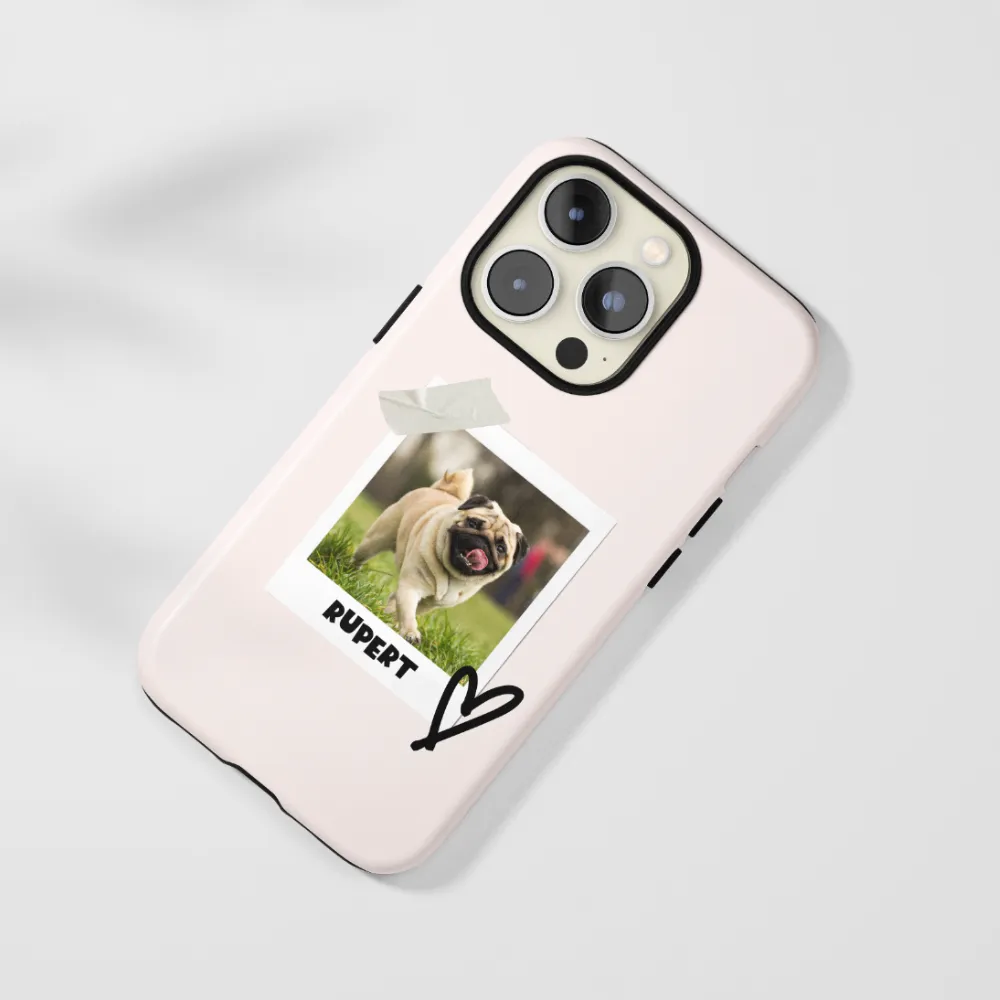 Personalised Polaroid Dog Phone Case - Upload Your Photo