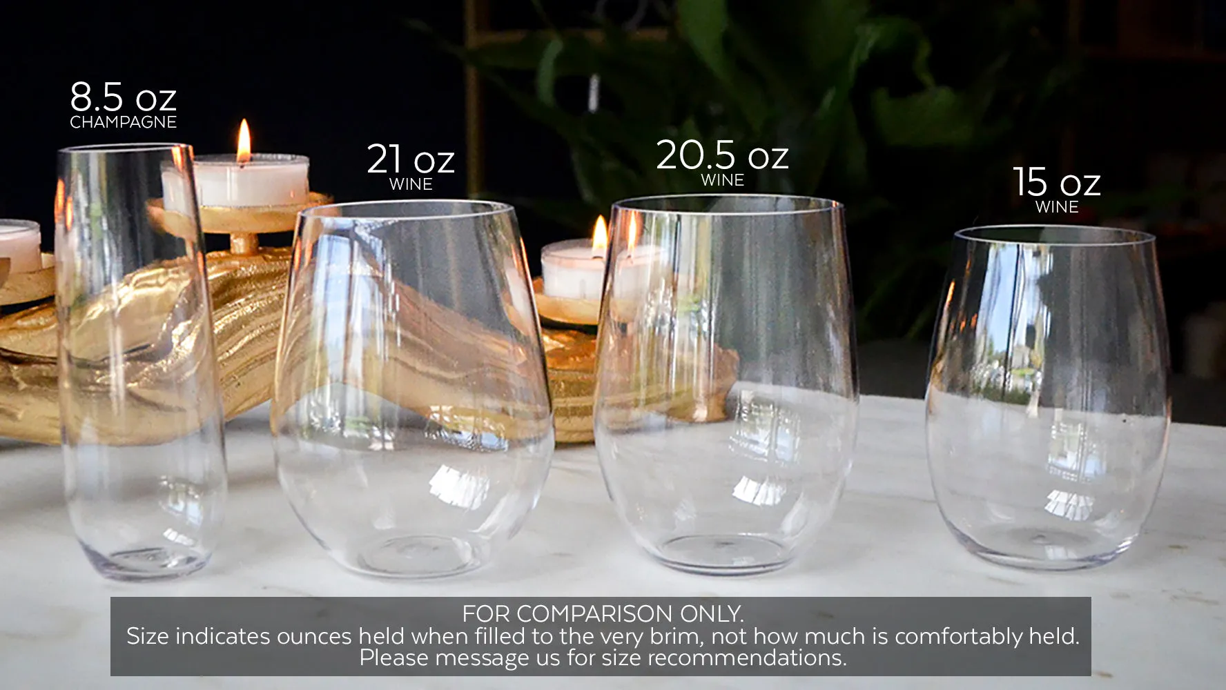Personalized Clarus Stemless Wine Glasses