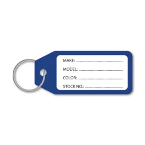 Plastic Key Tags Economical - Replacement Labels, Stainless Steel Split Ring, Round Side Design - Ideal for Auto Dealerships and Repair Shops
