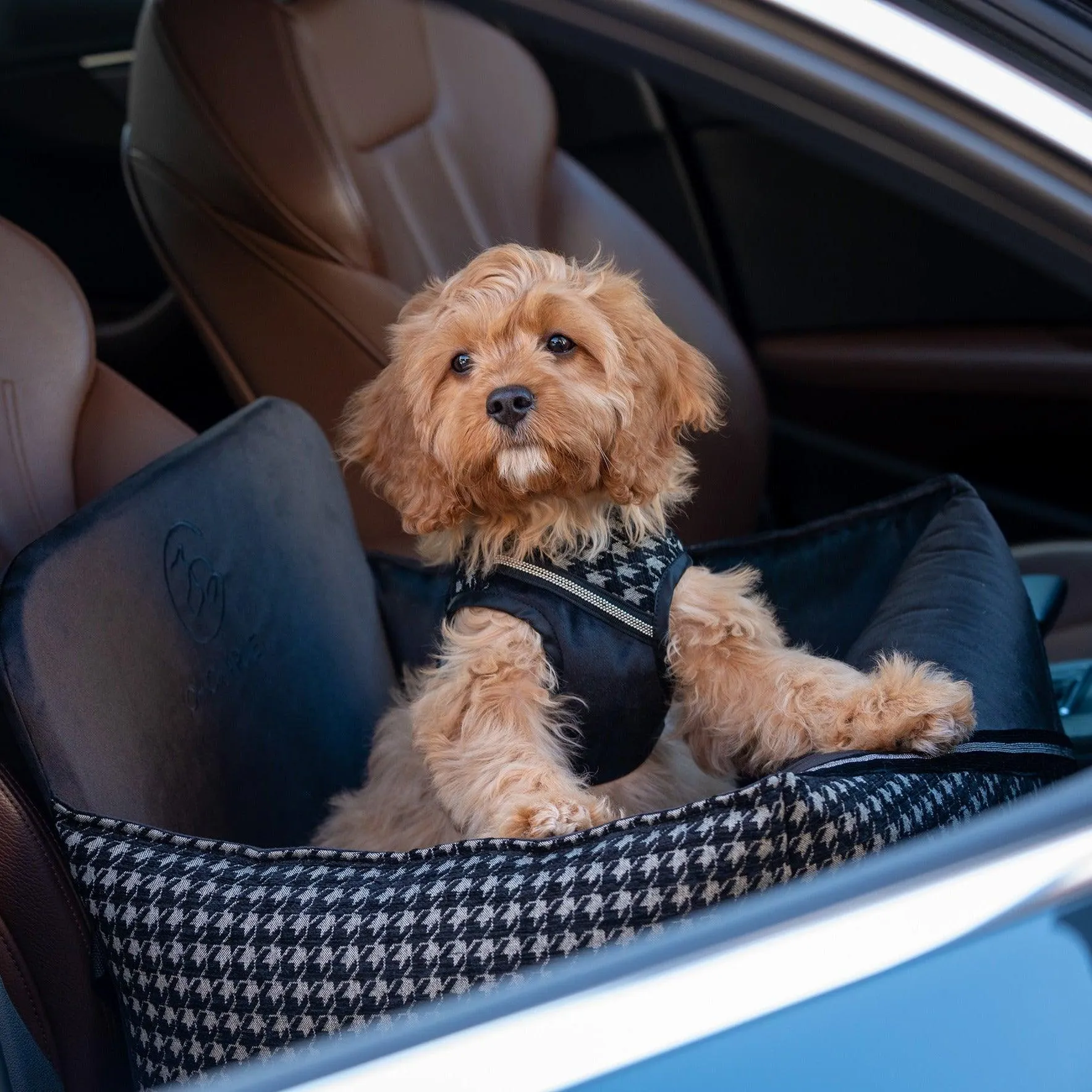 Prestige Black Car Seat LUXURY by Oh Charlie - Black