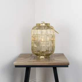 Reva Wire Lantern Gold Large