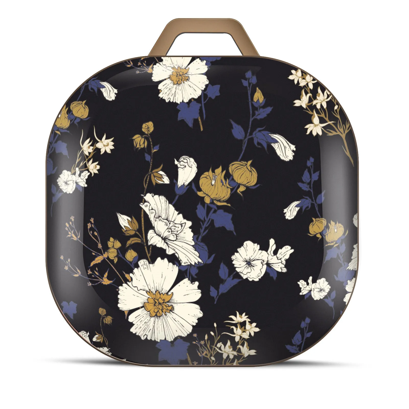 Samsung Galaxy Buds Live Case (2020) /Buds 2 /Buds Pro Case |Cute Patterns Hard Shell Protective Cover | Black With Flower