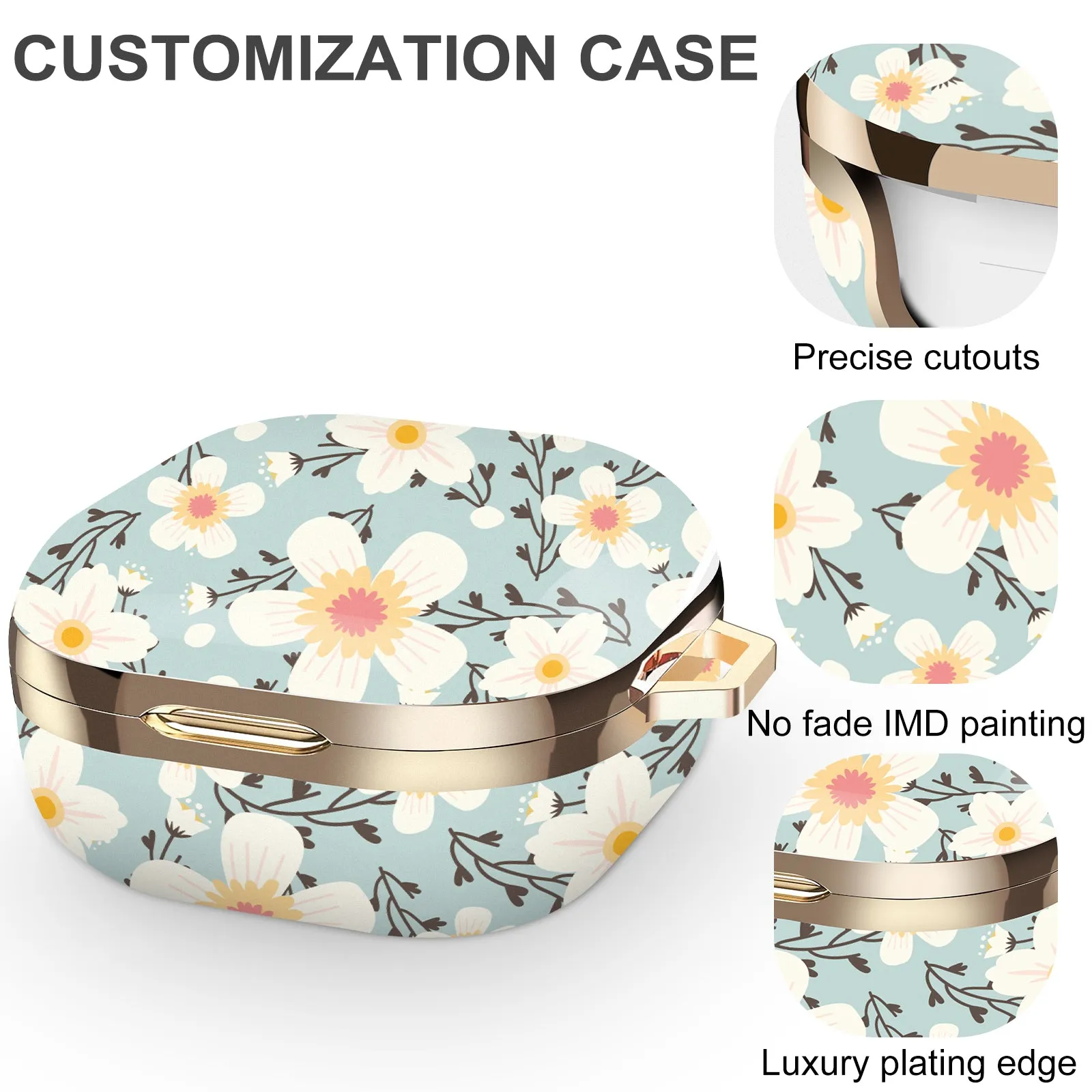 Samsung Galaxy Buds Live Case (2020) /Buds 2 /Buds Pro Case |Cute Patterns Hard Shell Protective Cover |  Cyan