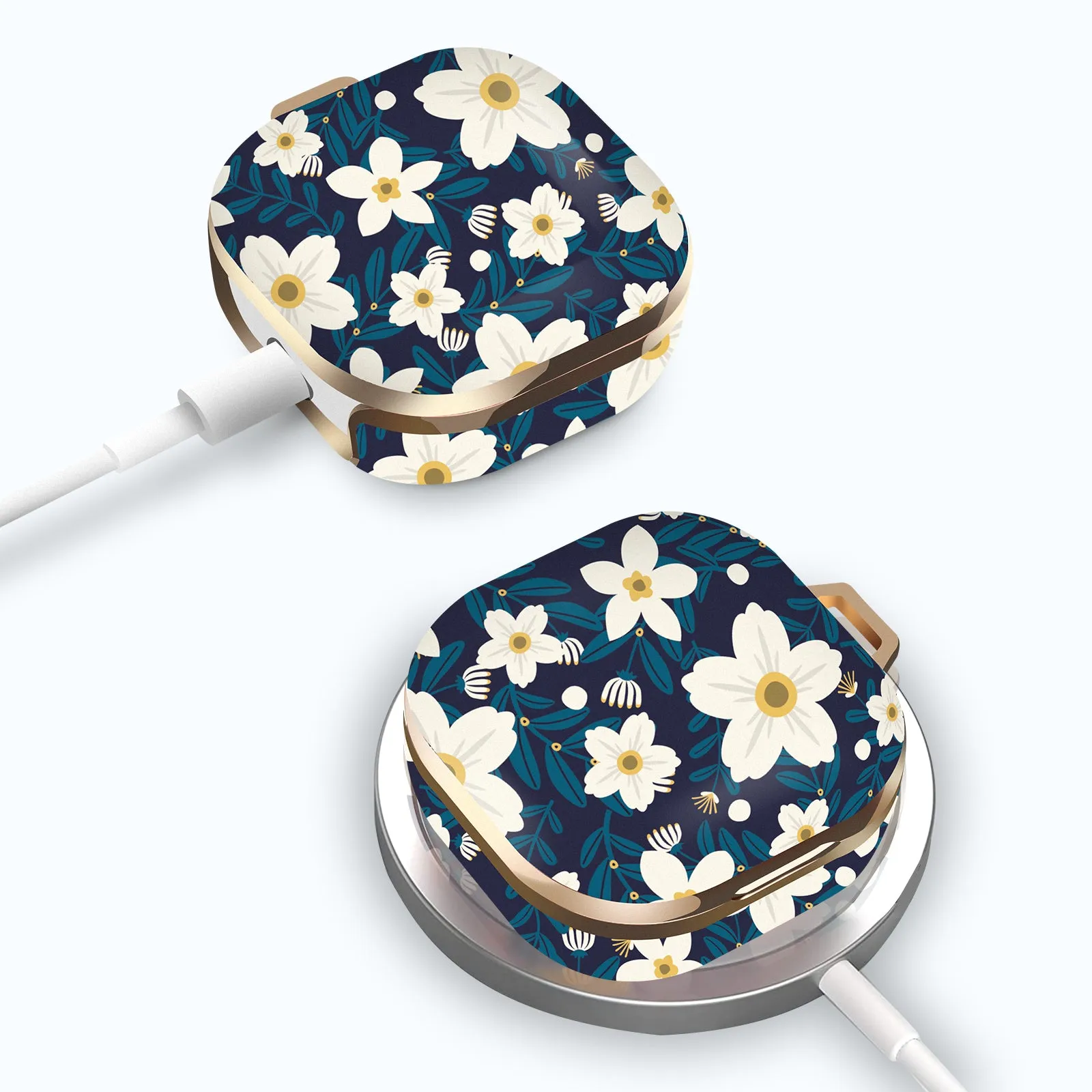 Samsung Galaxy Buds Live Case (2020) /Buds 2 /Buds Pro Case |Cute Patterns Hard Shell Protective Cover |  Dark Blue