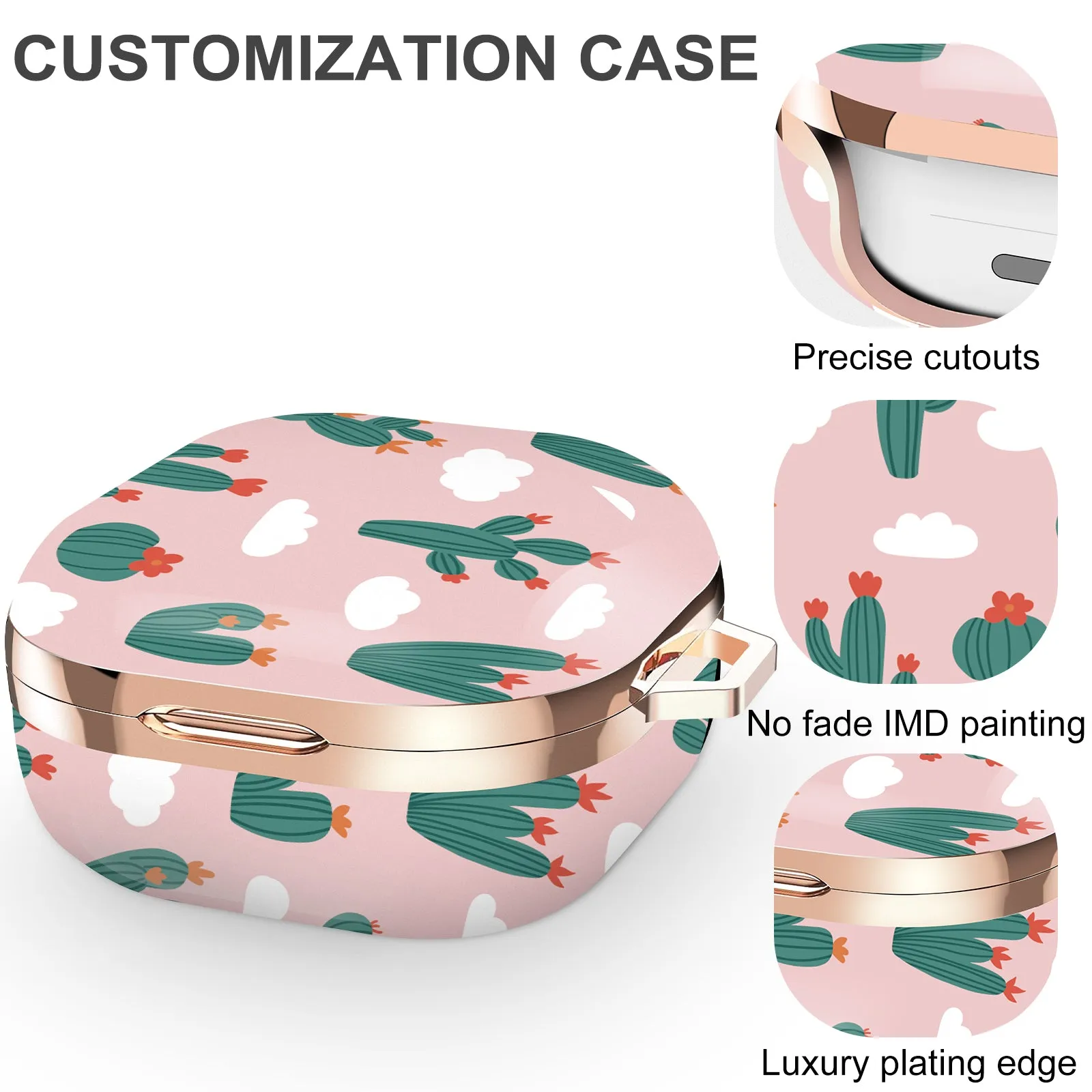 Samsung Galaxy Buds Live Case (2020) /Buds 2 /Buds Pro Case |Cute Patterns Hard Shell Protective Cover | Pink