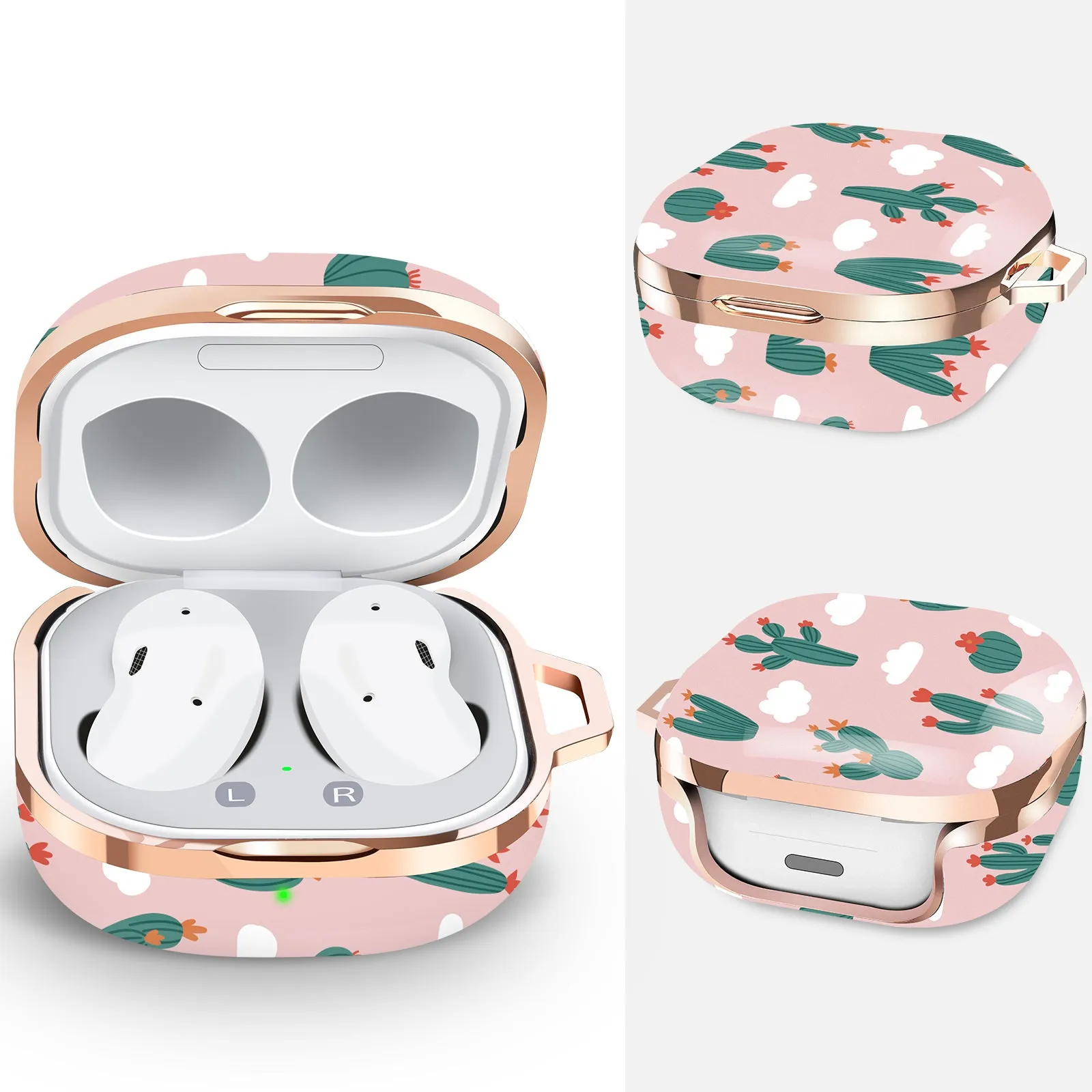 Samsung Galaxy Buds Live Case (2020) /Buds 2 /Buds Pro Case |Cute Patterns Hard Shell Protective Cover | Pink