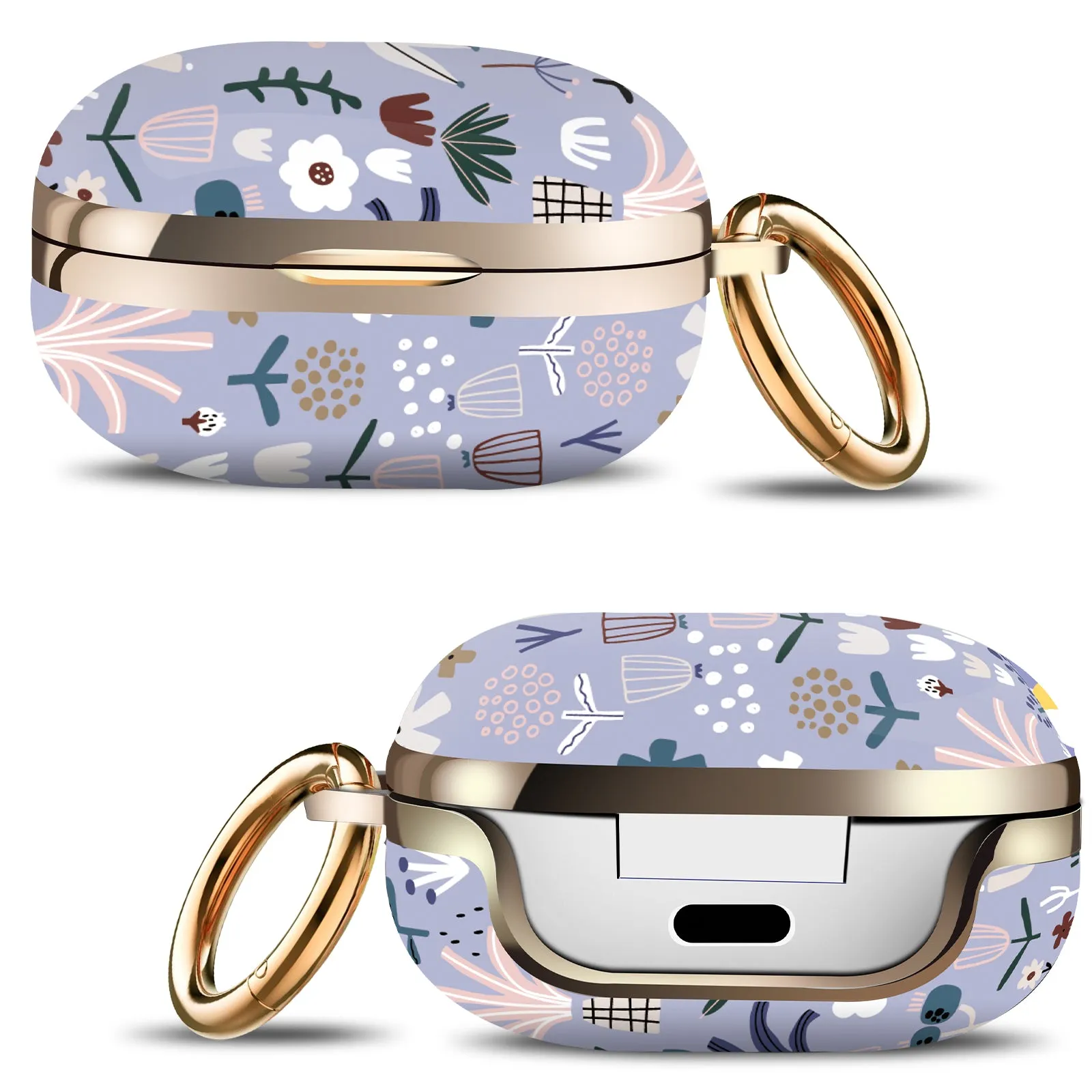 Samsung Galaxy Buds Live Case (2020) /Buds 2 /Buds Pro Case |Cute Patterns Hard Shell Protective Cover |  Soft Blue
