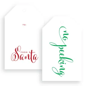 Santa   No Peeking Gift Tags