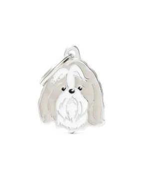 Shih Tzu White And Gold Dog Name Tag