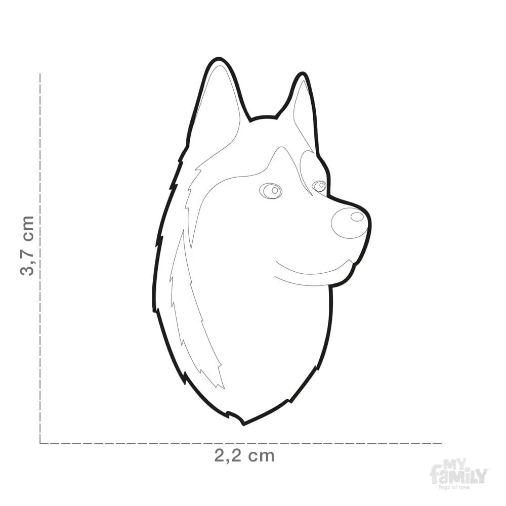Siberian Husky Dog Name Tag