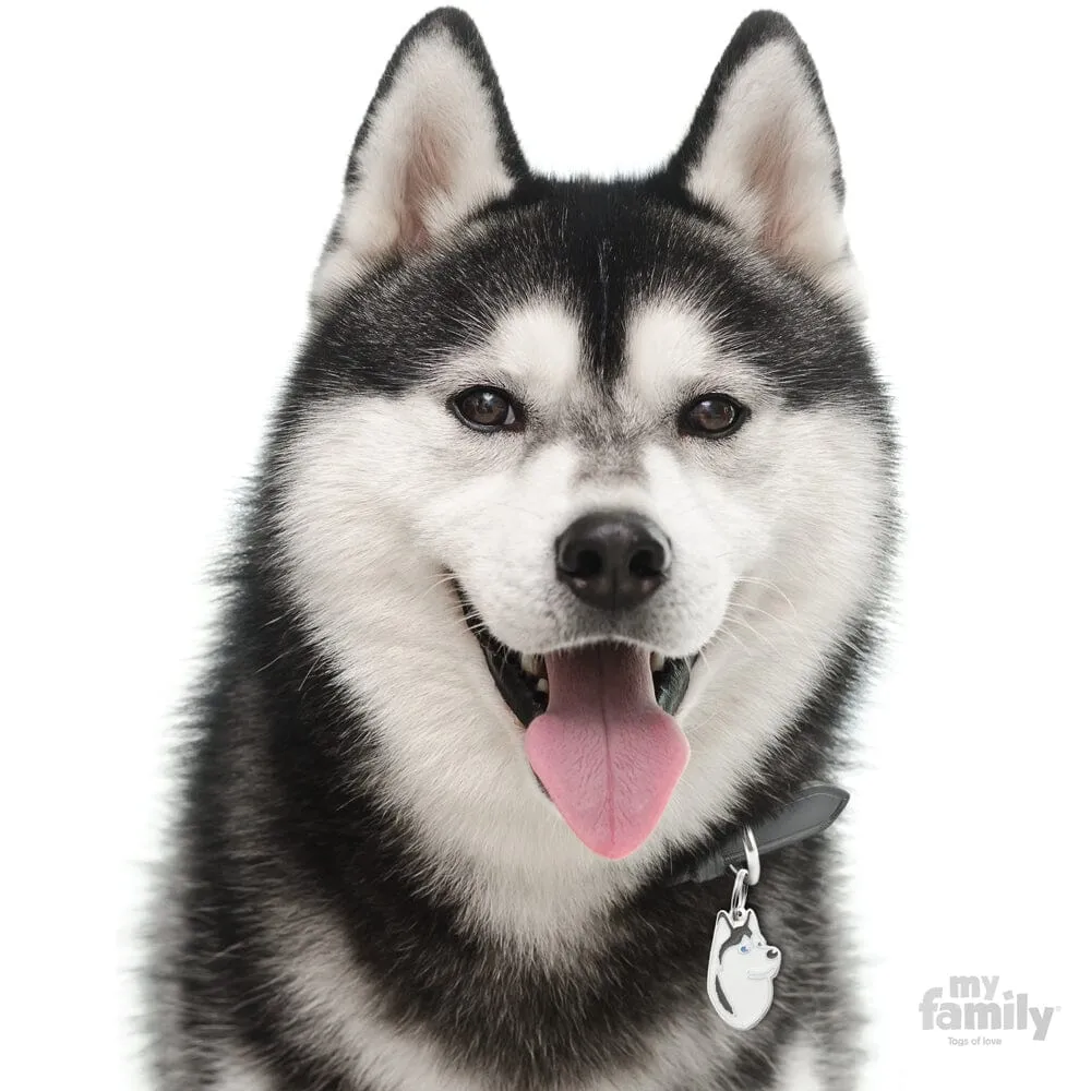 Siberian Husky Dog Name Tag