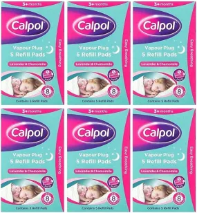 SIX PACKS of  Vapour Plug In Refills 5 Refills