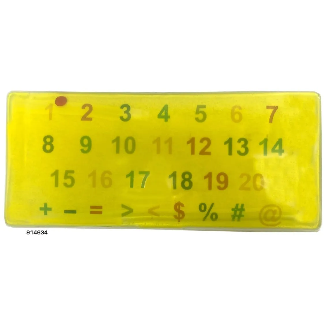 Skil-Care Gel Pad - Number & Symbols - Yellow