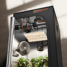 Spider Farmer SF1000D LED Grow Light   2' x 2' Grow Tent   Inline Fan Combo with Speed Controller
