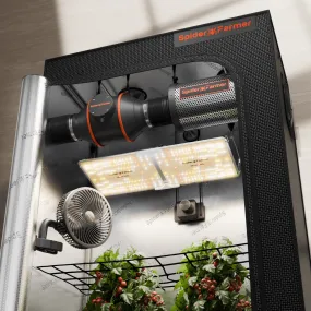 Spider Farmer SF2000 LED Grow Light   2' x 4' Grow Tent   Inline Fan Combo with Speed Controller