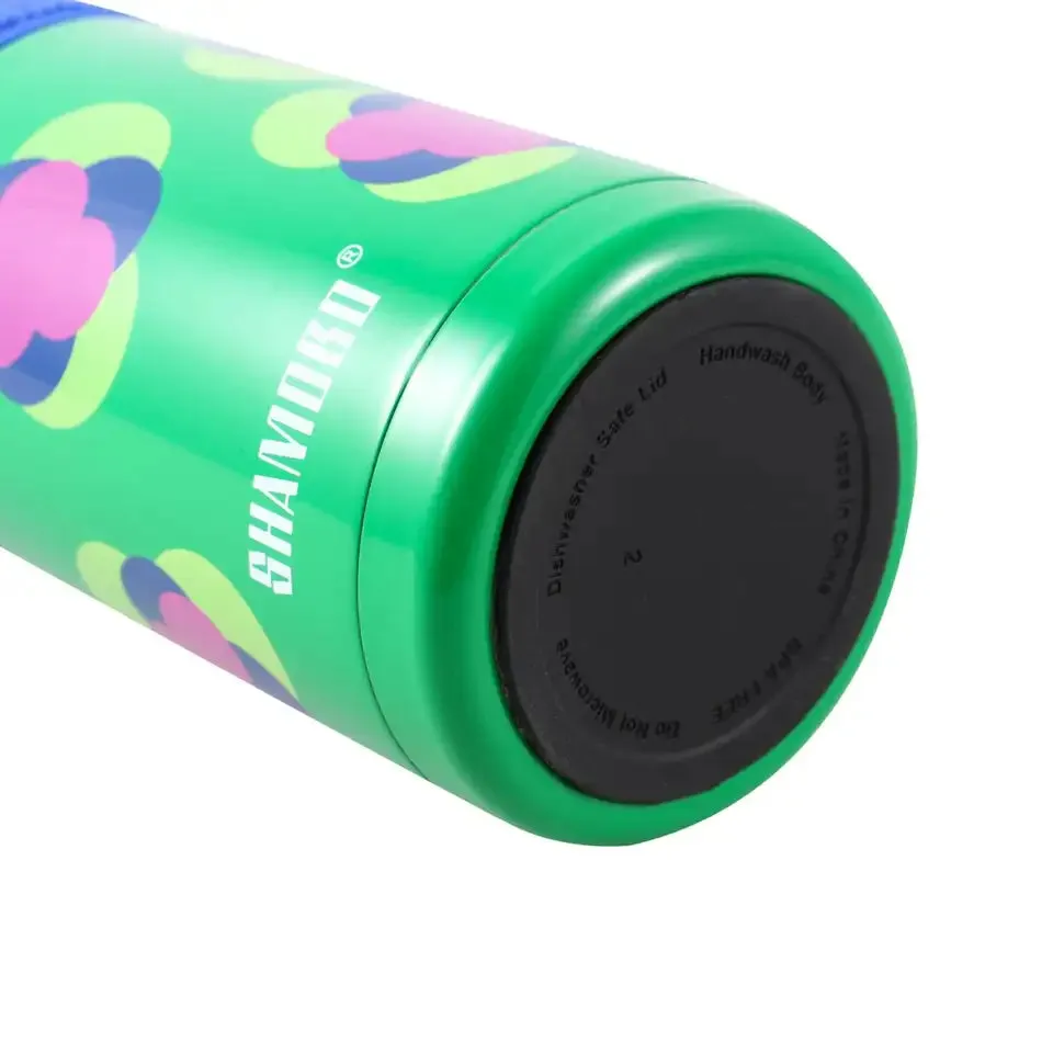 Stainless Steel Bottle - Kids Vacuum Insulated with Straw and Portable Ring, 350ml - WBS0036