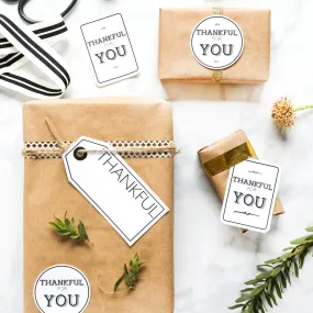 Thankful For You Labels | Thanksgiving Hostess Gifts | Thank-You Tags