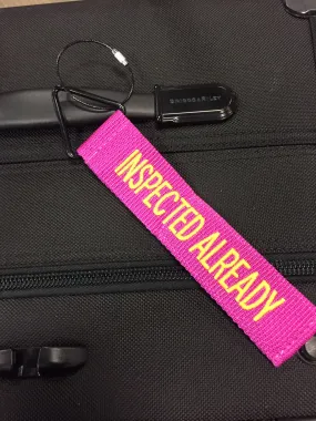 TudeTag - "INSPECTED ALREADY" Luggage Tag Identifier