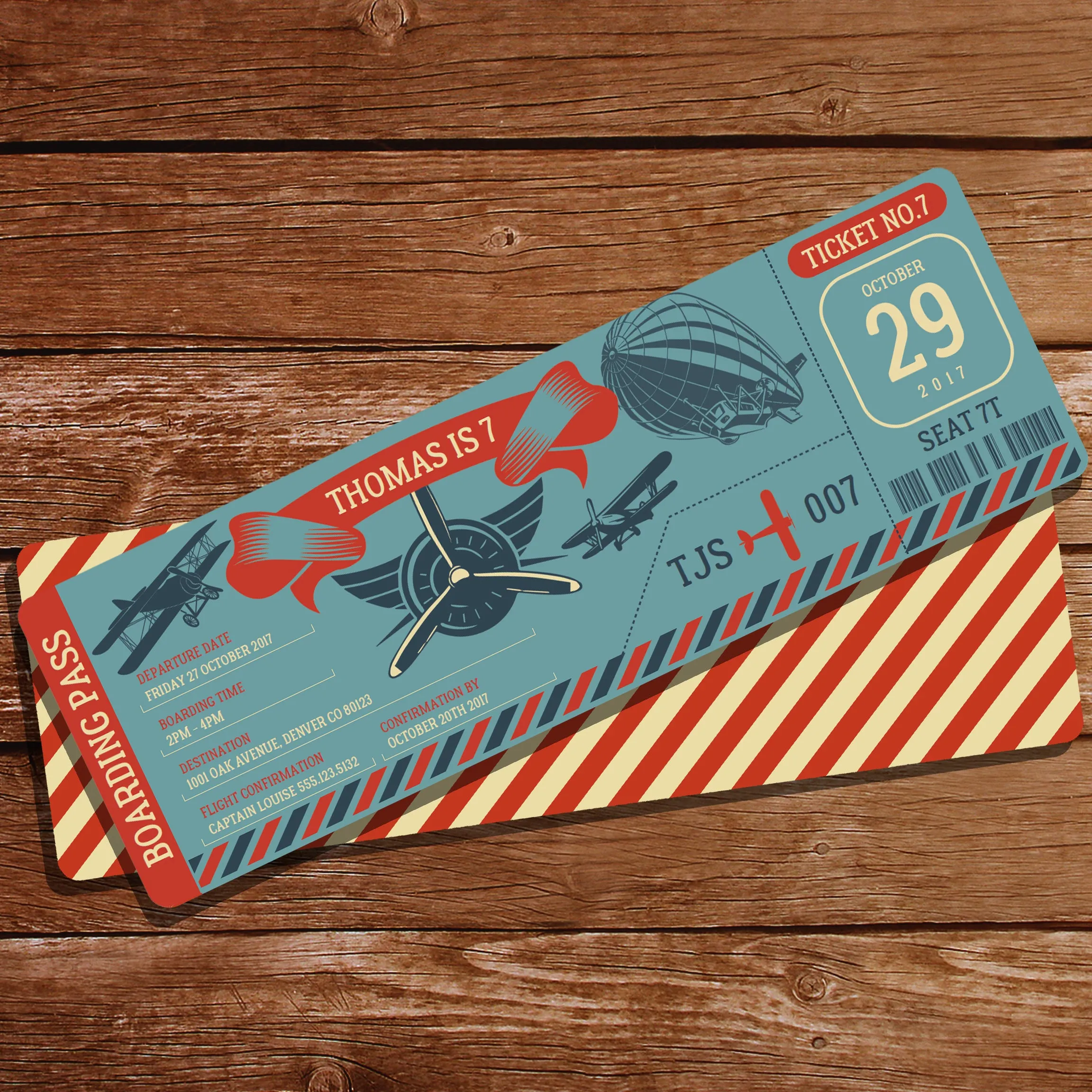 Vintage Blimp and Biplane Party Set | Military Airplanes Aviator Party