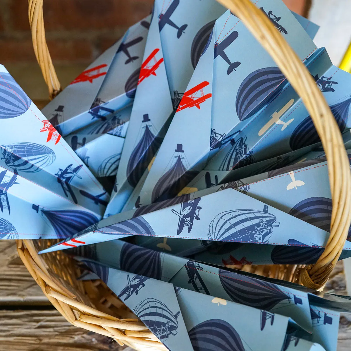 Vintage Blimp and Biplane Party Set | Military Airplanes Aviator Party