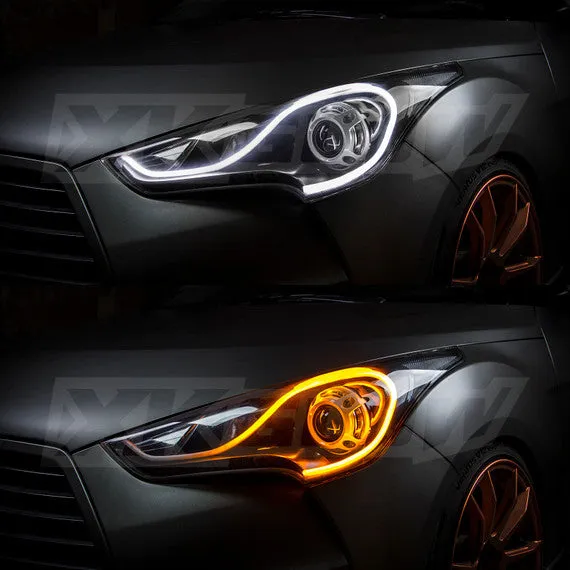 XKGlow Sequential Switchback LED Strip Kit DRL Turnsignal for Headlights (2pc) - 24" or 36"