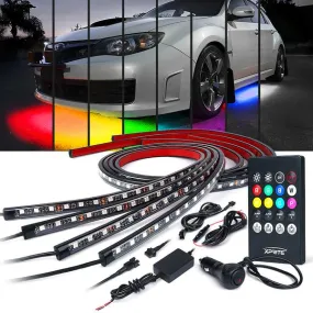 Xprite LED RGB Underbody Glow Kit 8 Color Throwback Series with IR Remote Control - UGL-62709-G2