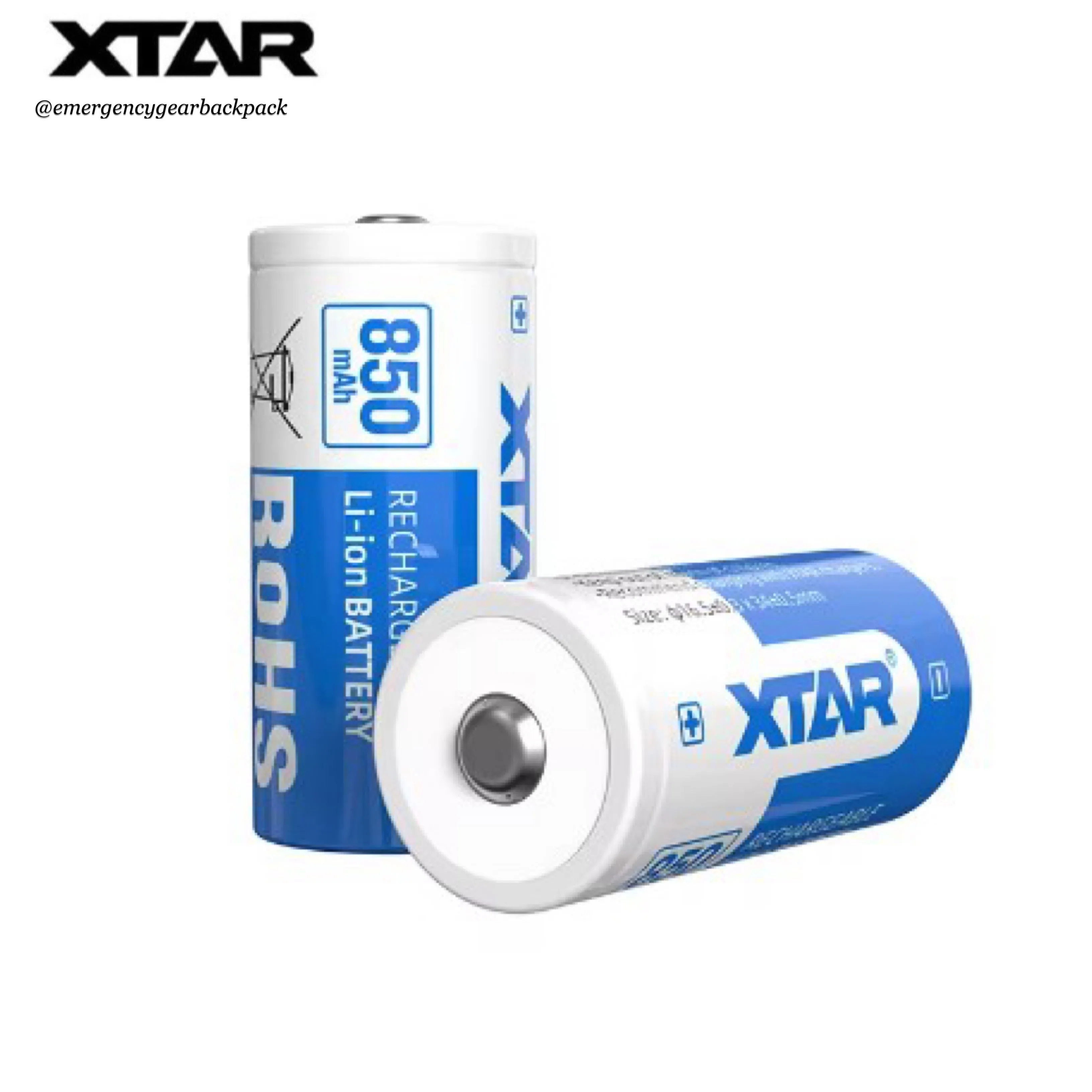 XTAR 16340 850mAh 3.6V 2.5A Li-ion Rechargeable Battery
