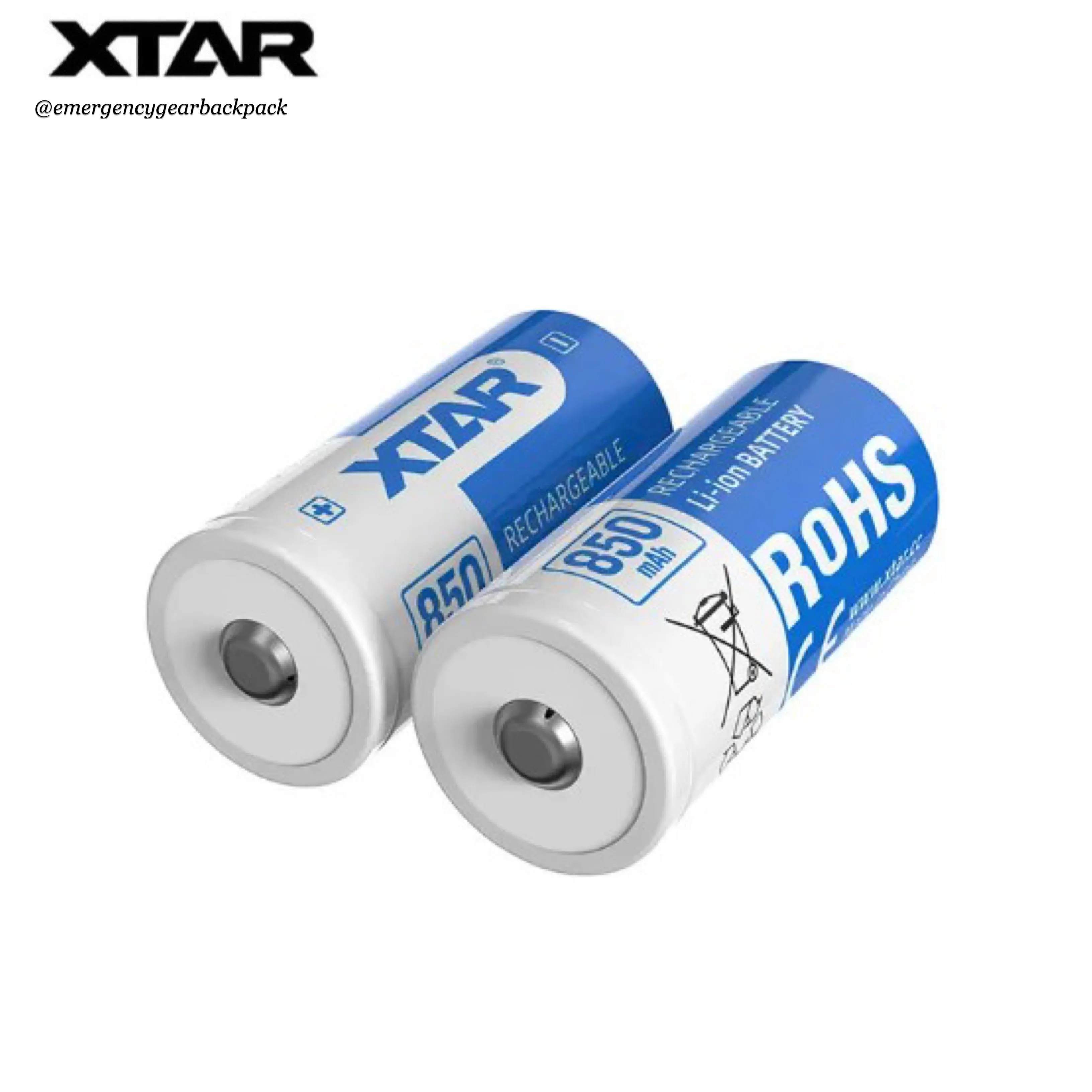 XTAR 16340 850mAh 3.6V 2.5A Li-ion Rechargeable Battery